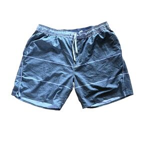 Vuori Mens Shorts XXL Green White Stripe V341 Hybrid Athletic Swim XXL‎ Minimal